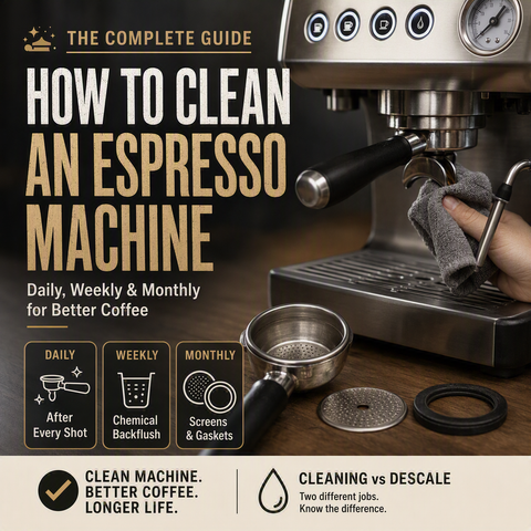 How to clean an espresso machine daily, weekly and monthly