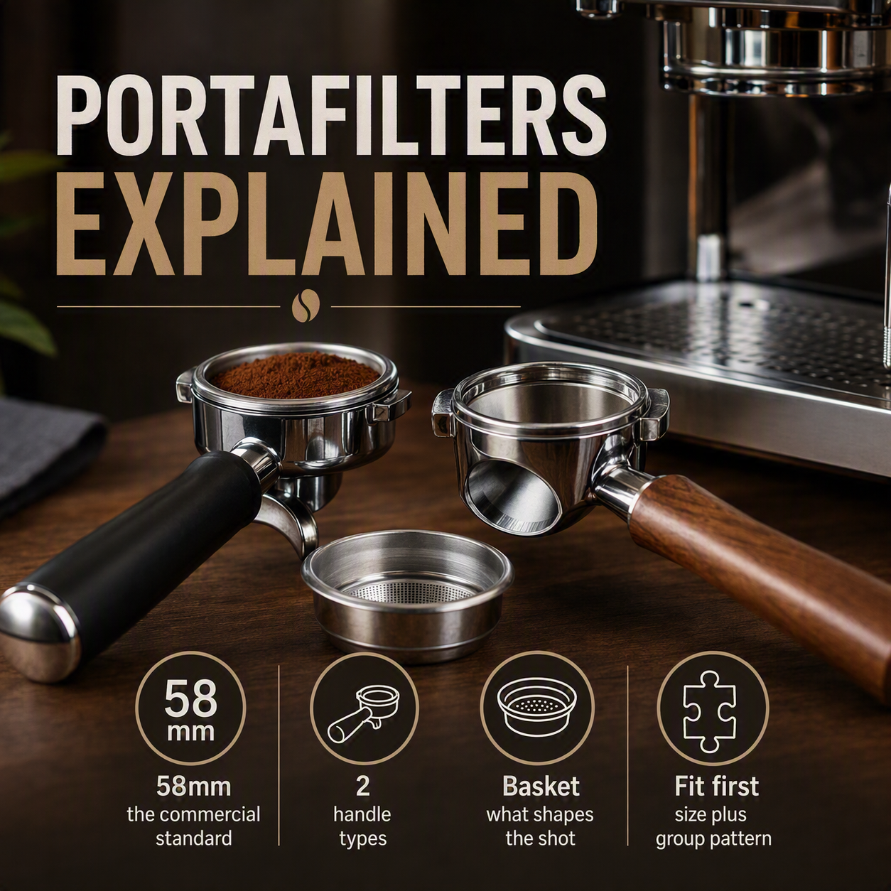 Portafilters Explained: Sizes, Types and How to Choose