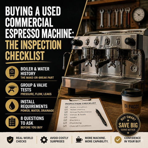 Used commercial espresso machine inspection checklist