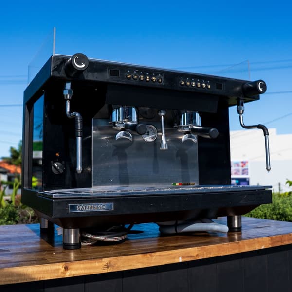 Used Sanremo Zoe Competition Tall Black 2 Group Coffee Machine