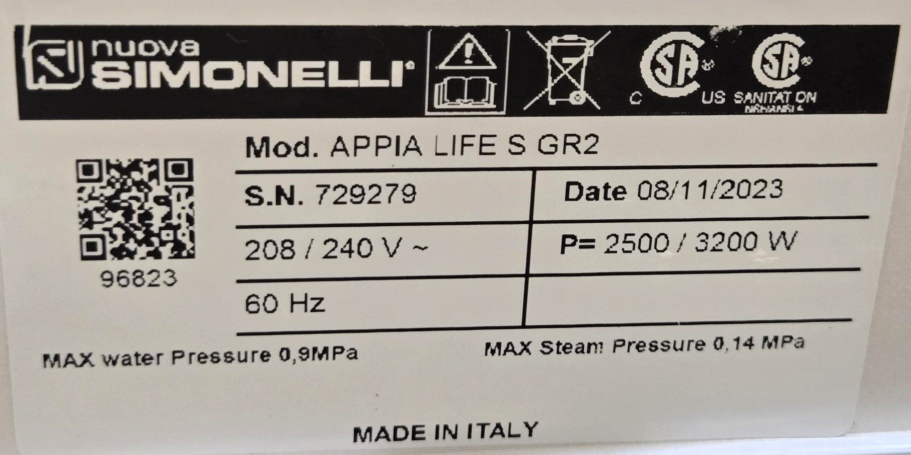 Nuova Simonelli Appia Life 2 Group Coffee Machine