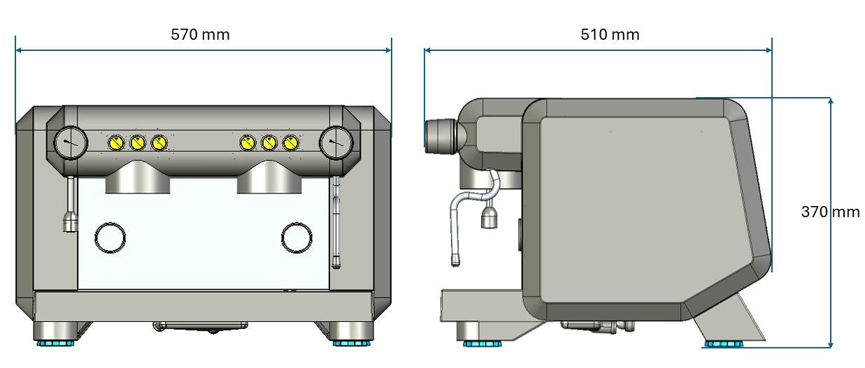 Gaggia Milano La Nera GT1 1 Group Coffee Machine