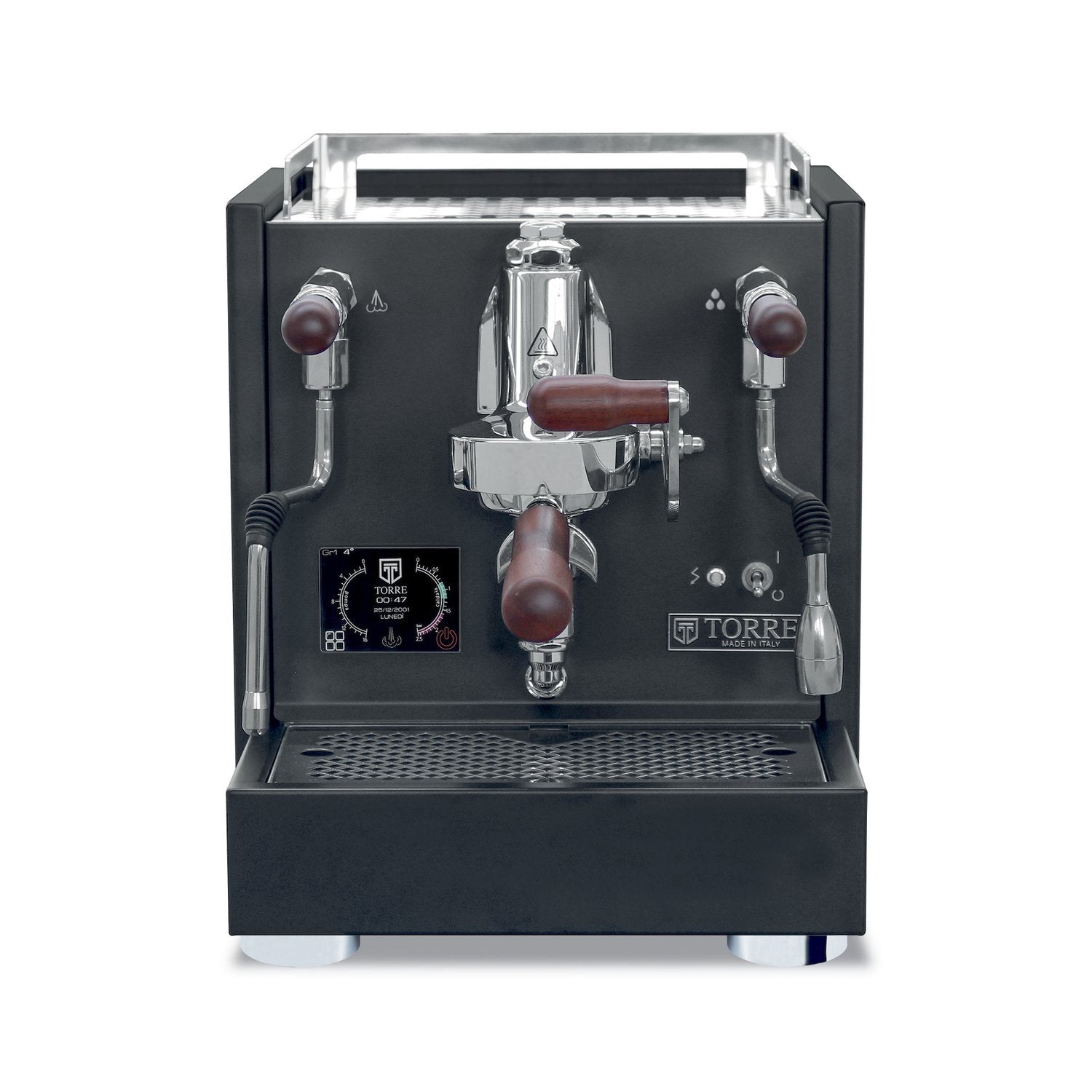 Torre Peppina EVO Matte Black With Wood Coffee Machine