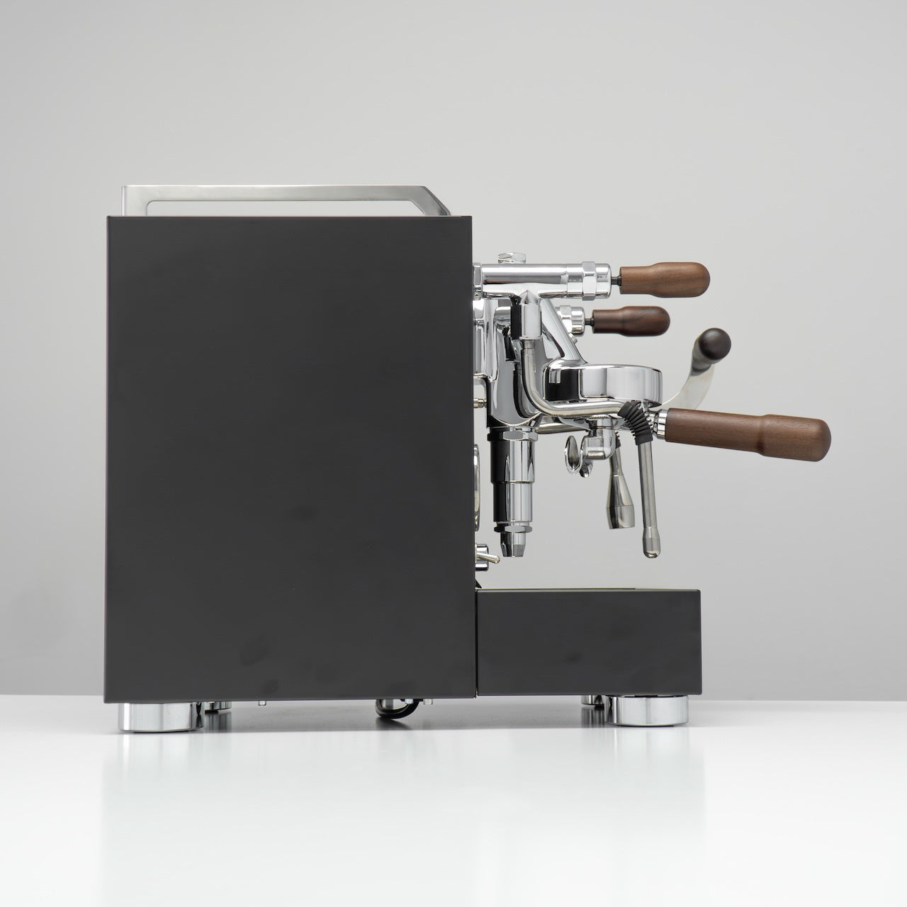 Torre Luigino TSP MT Matte Black with Wood and Joystick Coffee Machine