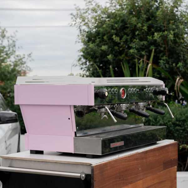 Beautiful Baby Pink 3 Group La Marzocco PB Commercial Coffee Machine