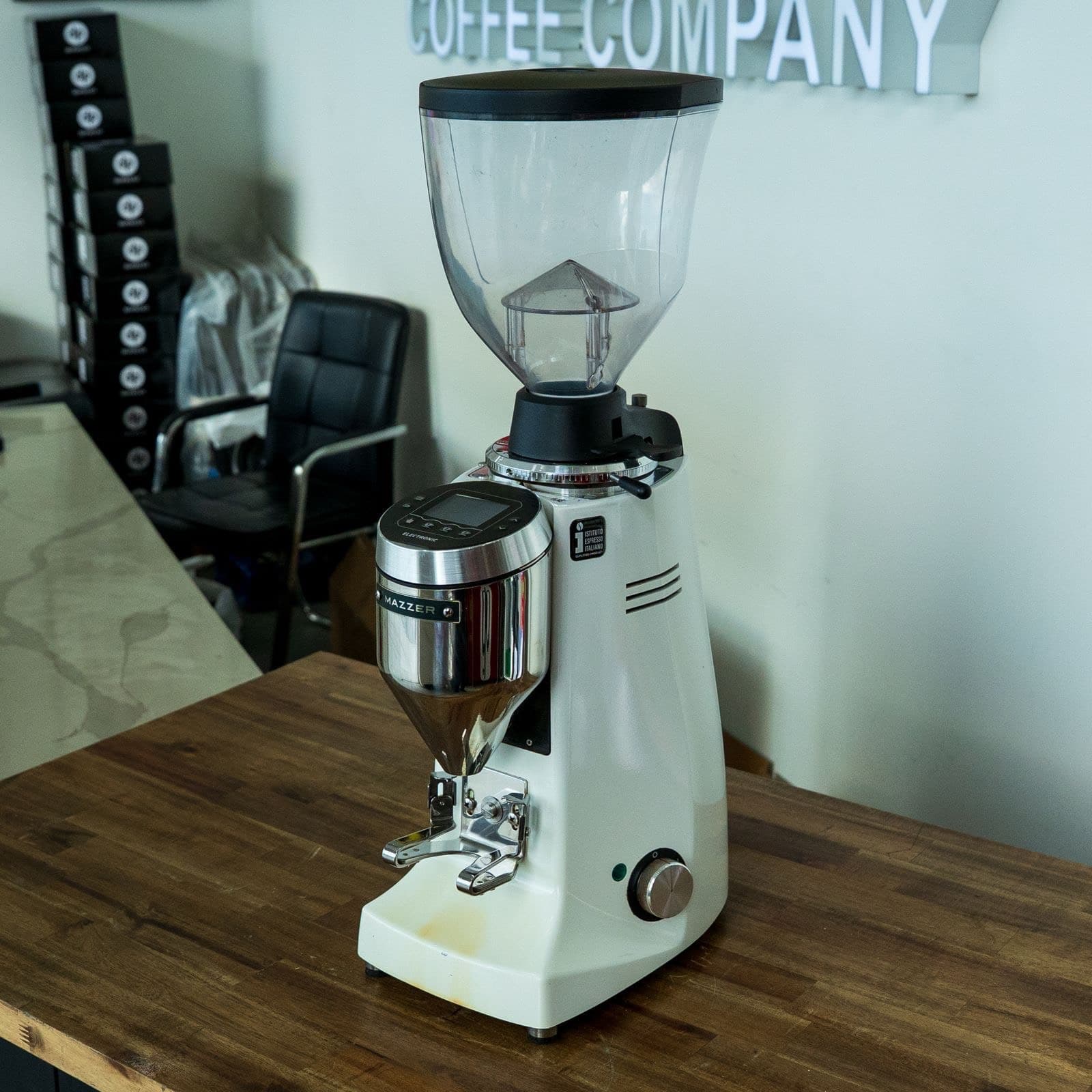 Mazzer Robur Electronic S White Commercial Grinder - Pre-loved