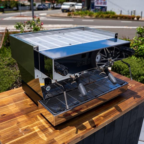 Ex-demo La Marzocco Linea S AV 2 group commercial espresso machine in custom olive green
