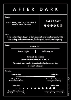 After Dark Blend 500g Dark Roast Coffee Beans