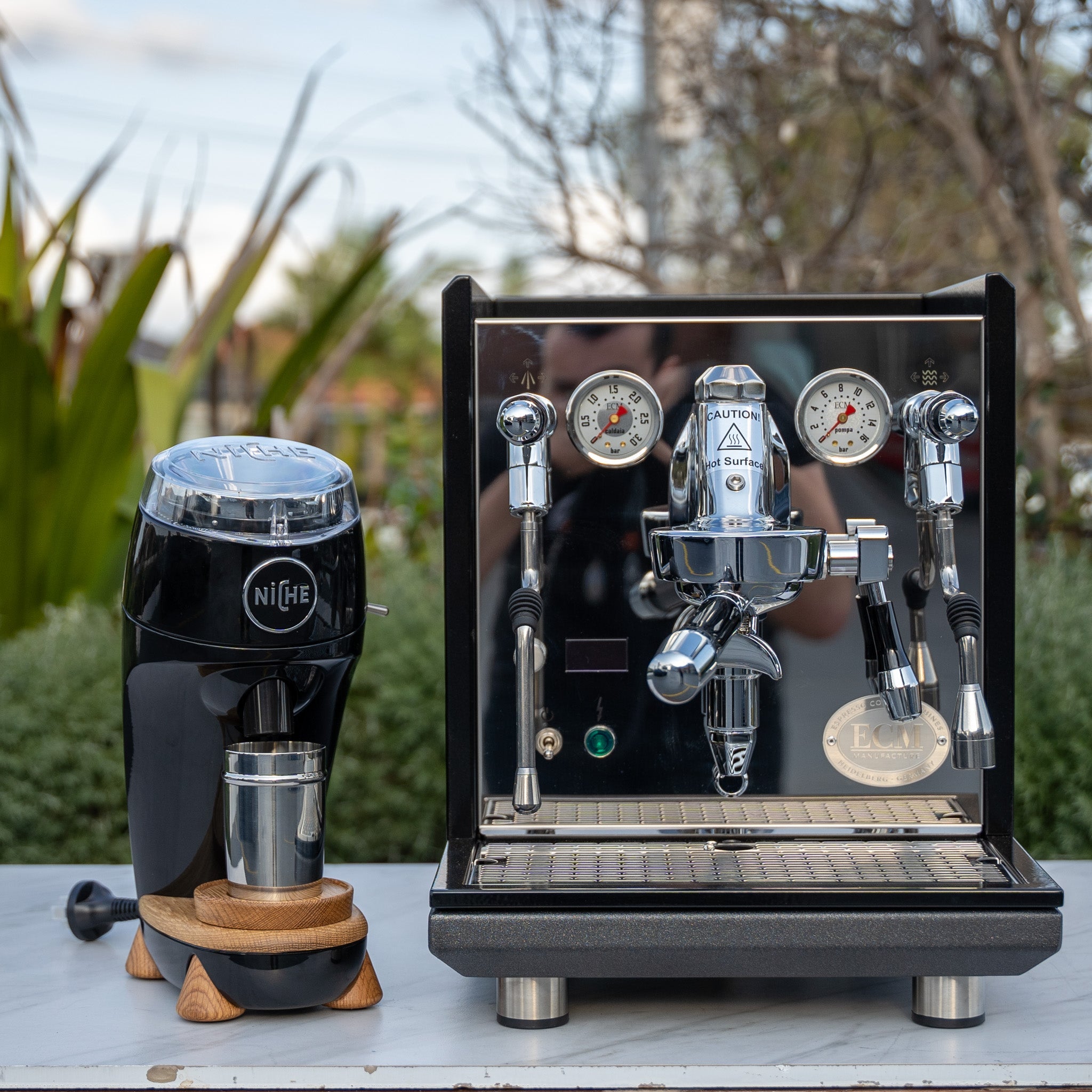 Custom Black ECM Syncronika II Coffee Machine & Niche Grinder Package