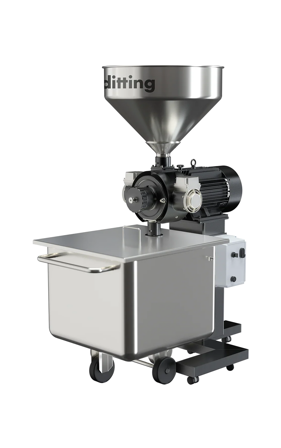 Ditting 1827 high volume industrial coffee grinder with container