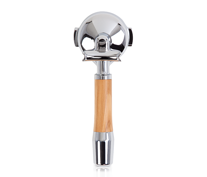 ECM Genuine Angled Portafilter Group Handle (Olive Wood Double Spout)