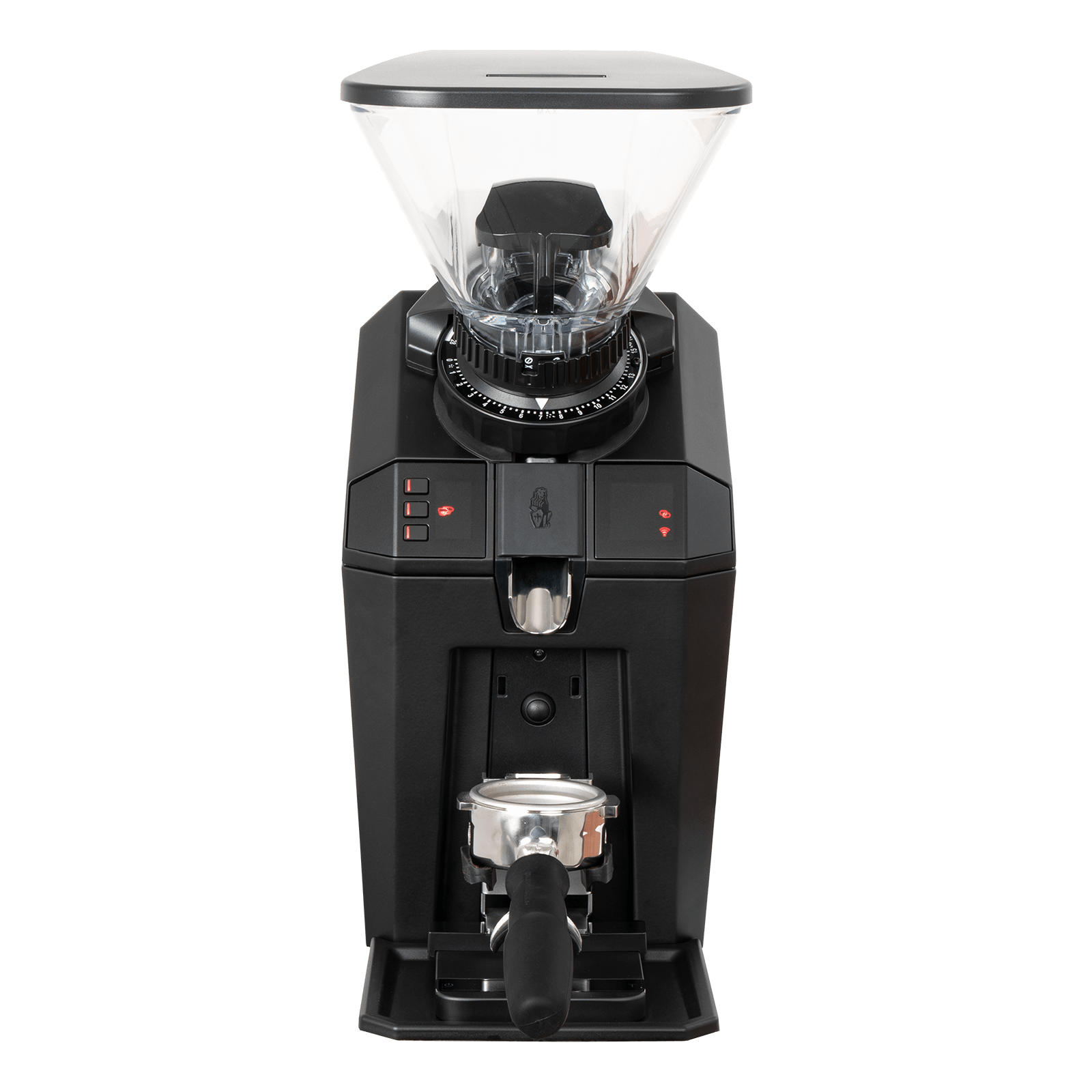 La Marzocco Jay grinder - front view with portafilter on scale