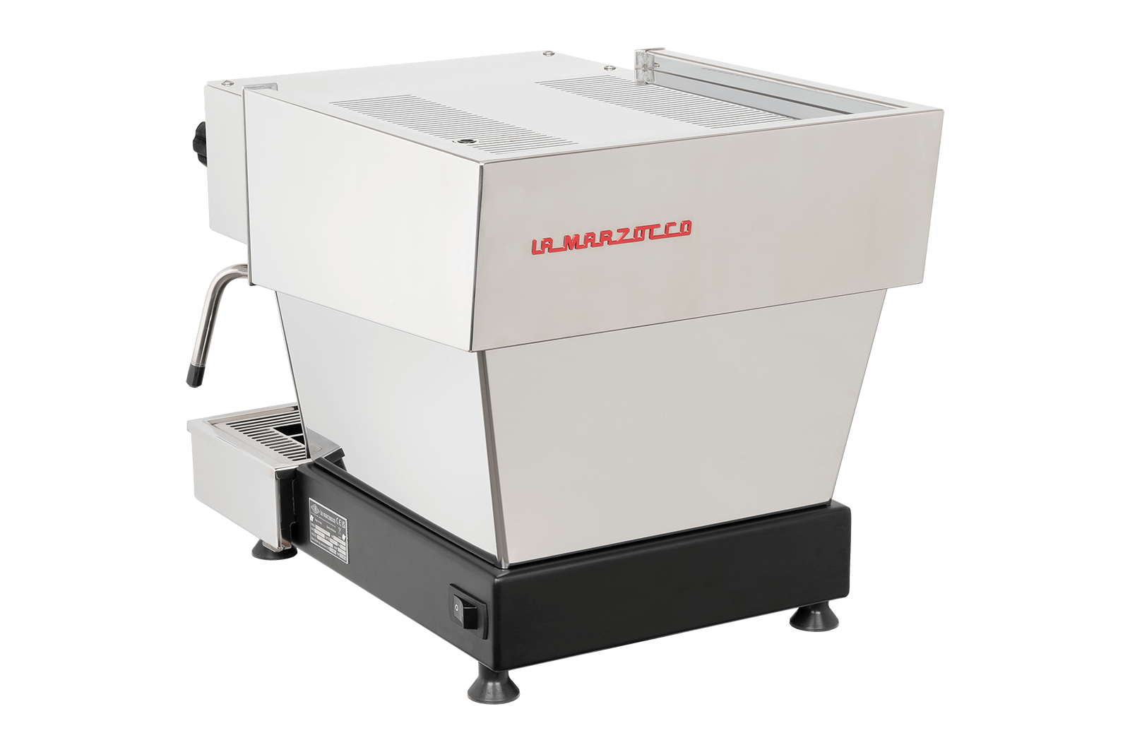 La Marzocco Linea Mini stainless steel - rear three-quarter view