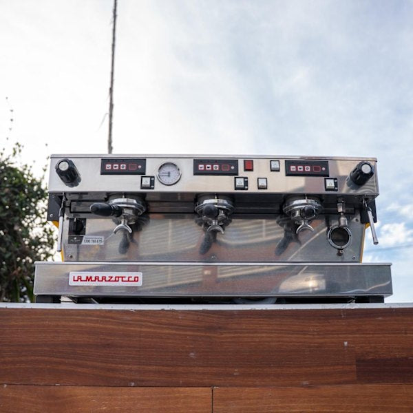 Used La Marzocco Linea 3 Group Custom Canary Yellow with Shot Timers