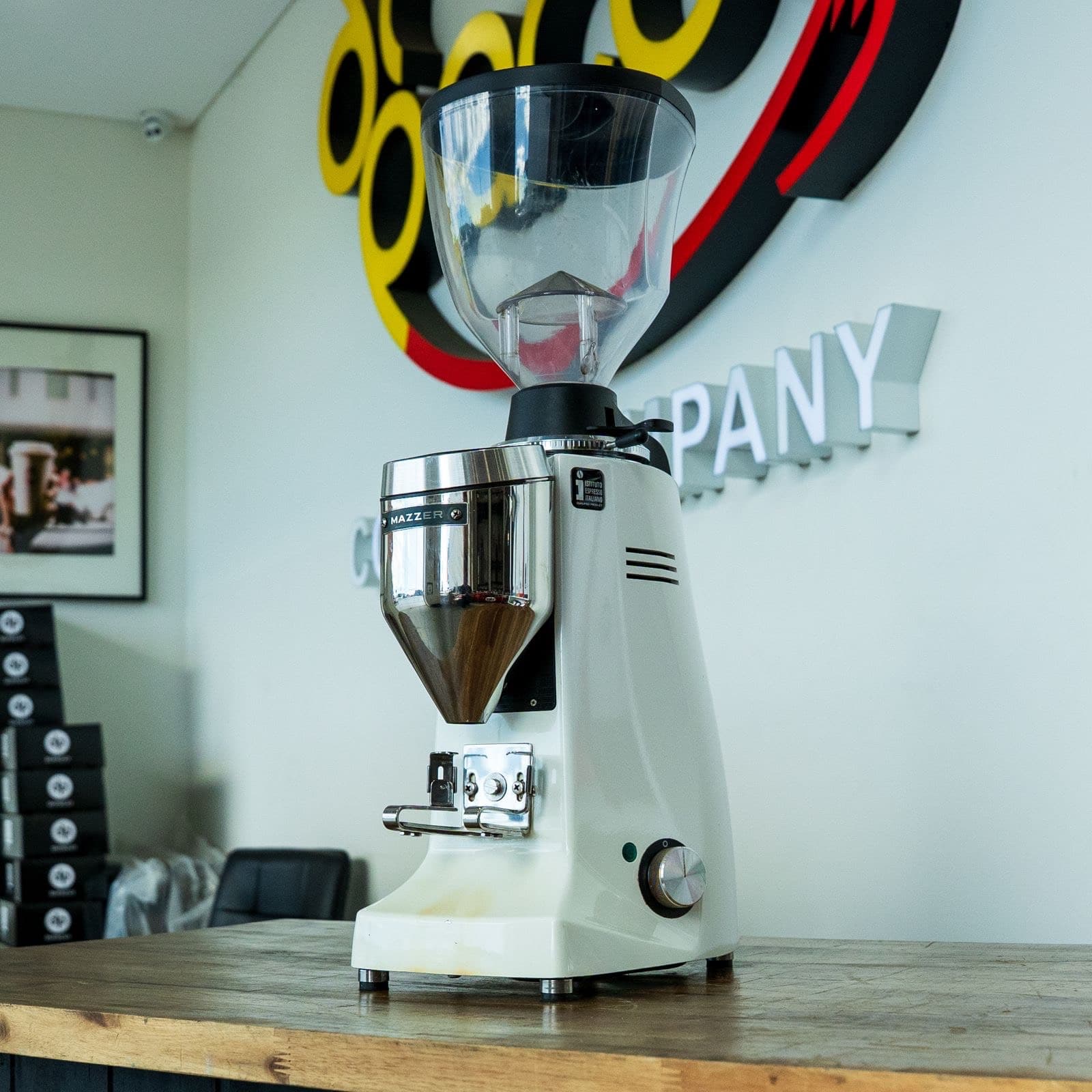 Mazzer Robur Electronic S White Commercial Grinder - Pre-loved
