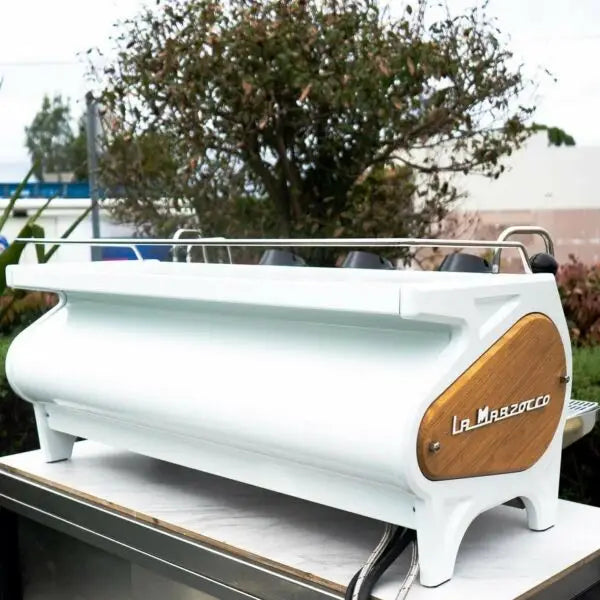 New Custom La Marzocco Strada AV White & Timber – Di Pacci USA New Custom La Marzocco Strada AV White & Timber – Di Pacci USA