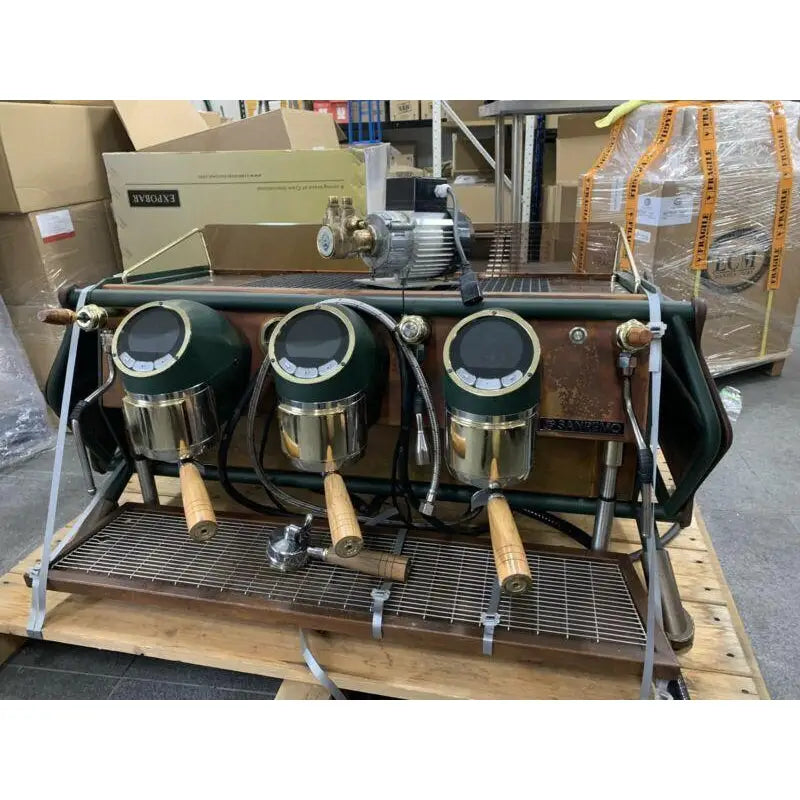 Buy Custom 3 Group Sanremo Cafè Racer In Copper&gold Coffee Machine ...