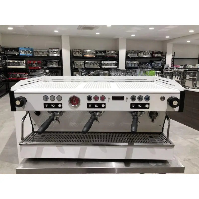 Custom White 3 Group La Marzocco PB Commercial Coffee