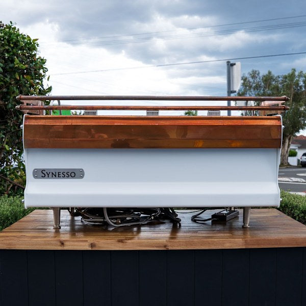 3 Group Pre Loved Custom white & bronze Synesso Coffee Machine