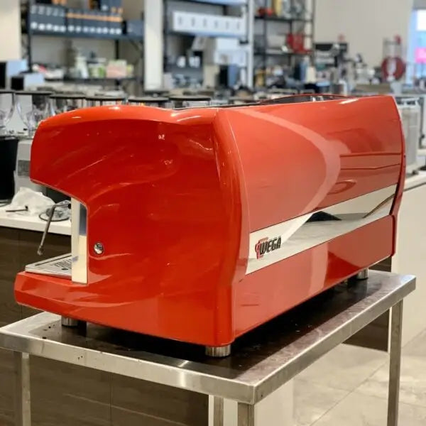 Immaculate 3 Group Wega Polaris in Red Commercial Coffee