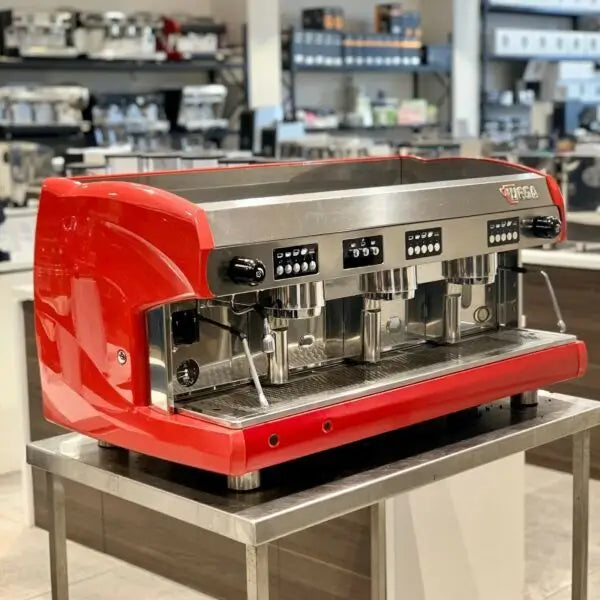 Immaculate 3 Group Wega Polaris in Red Commercial Coffee