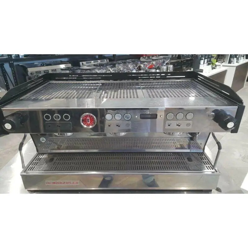 Immaculate Black 3 Group La Marzocco PB Commercial Coffee