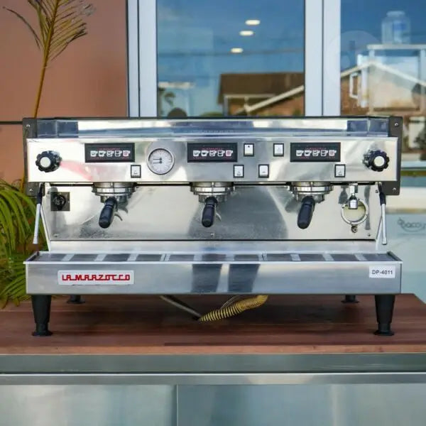 Immaculate Custom White La Marzocco Linea Commercial Coffee