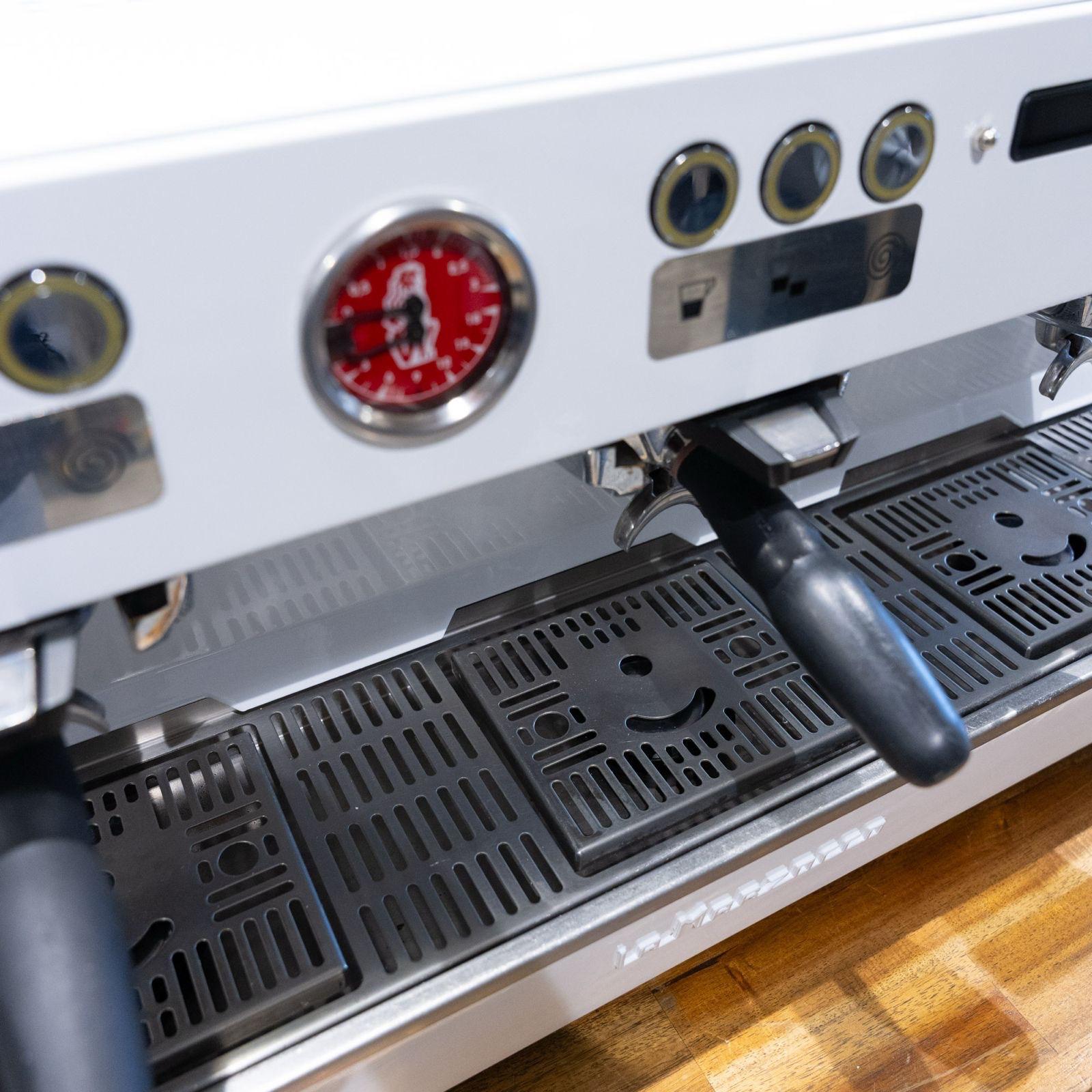 Refurbished La Marzocco KB90 ABR 3 Group Gloss White Coffee Machine