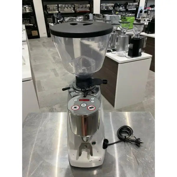 Pre-Owned White Mazzer Kony Electronic Coffee Bean Espresso