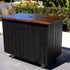 Provincial Coffee Cart (Black & Dark Wood)