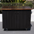 Provincial Coffee Cart (Black & Dark Wood)