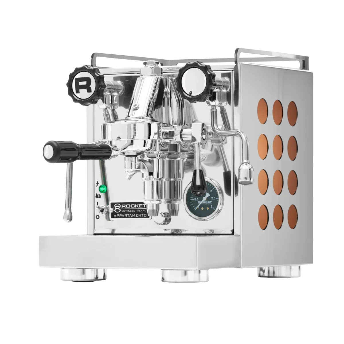 Rocket Appartamento OG espresso machine angle 3