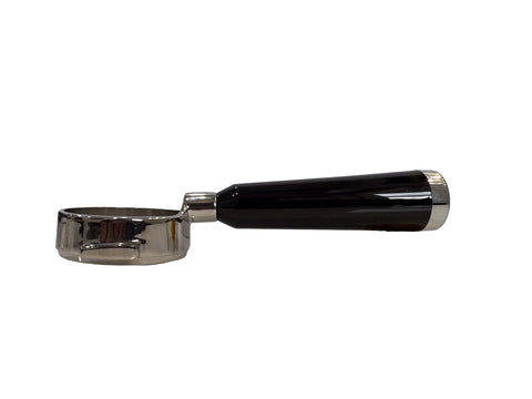 WPM naked bottomless portafilter showing the open basket base