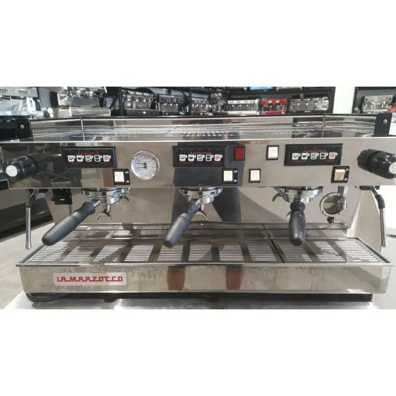 Used 3 Group Custom White La Marzocco Linea Commercial