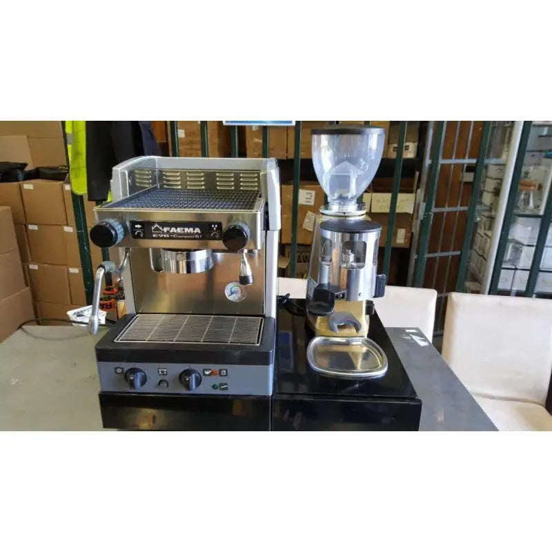 Used Faema E98 S1& Mazzer Mini With Knock Box Package - ALL