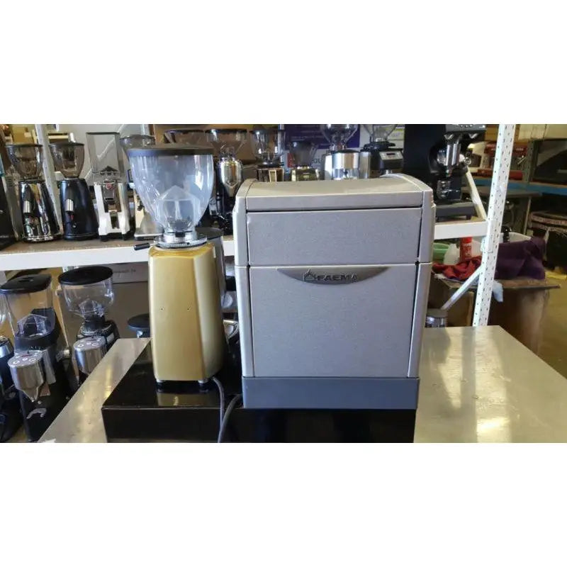 Used Faema E98 S1& Mazzer Mini With Knock Box Package - ALL