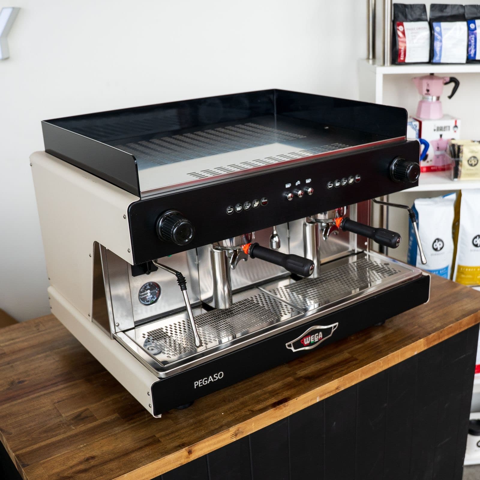 Ex-Demo Wega Pegaso 2 Group Espresso Coffee Machine Black White